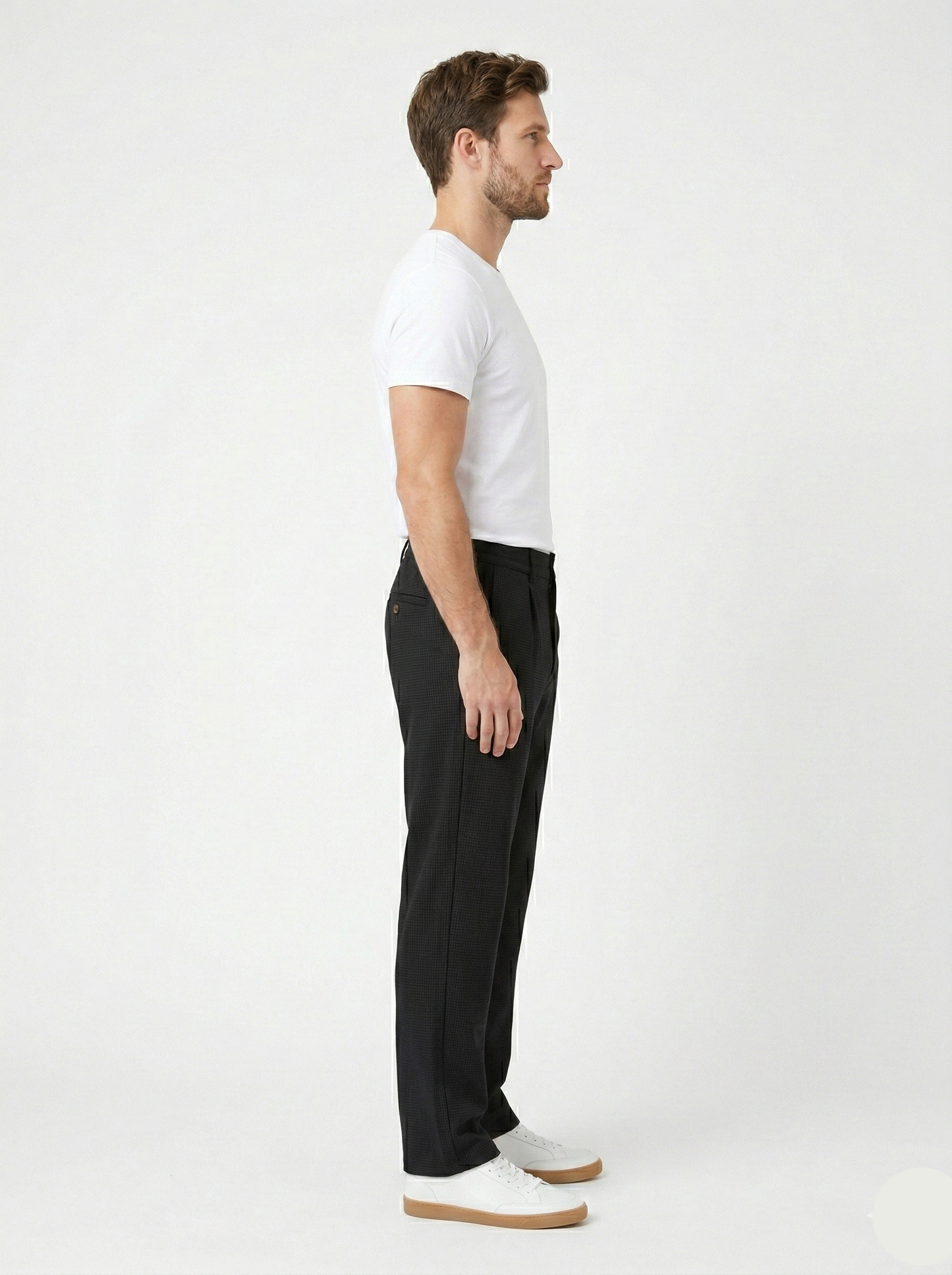 Men's Black Regular Fit Trousers MTR-08