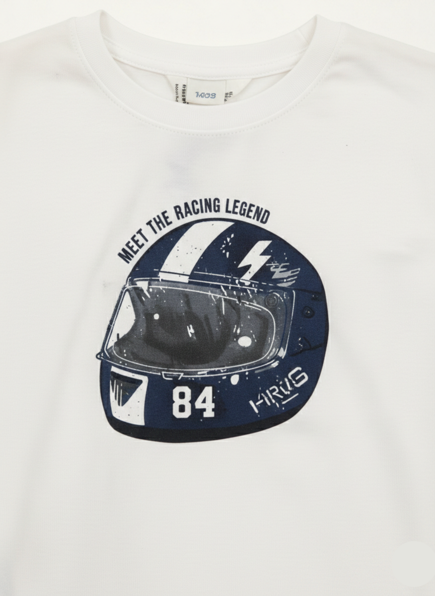 Boys “Meet The Racing Legend” Graphic Full Sleeve Shirt BT-18
