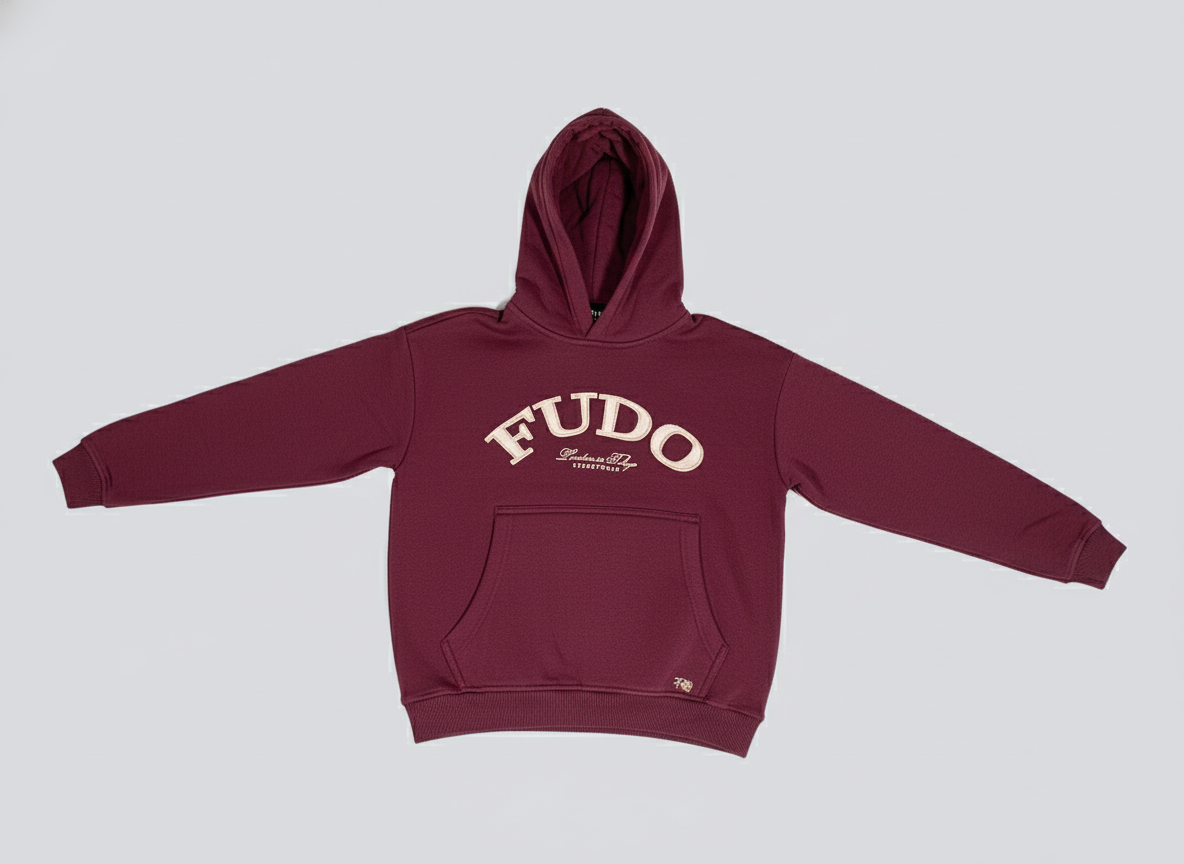 Tracksuit for Unisex in Maroon Color (Fudo Brand)