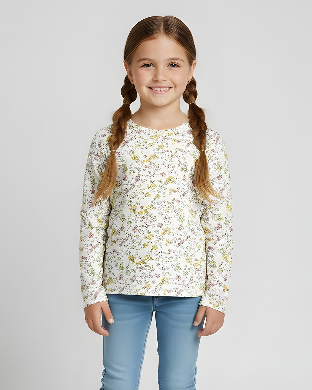 Kids Girl Full Sleeve T-shirt  (Sinsay Brand)