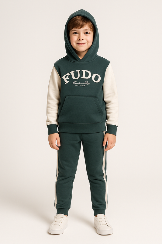 Tracksuit for Boys in Dark Green Color (Fudo Brand)