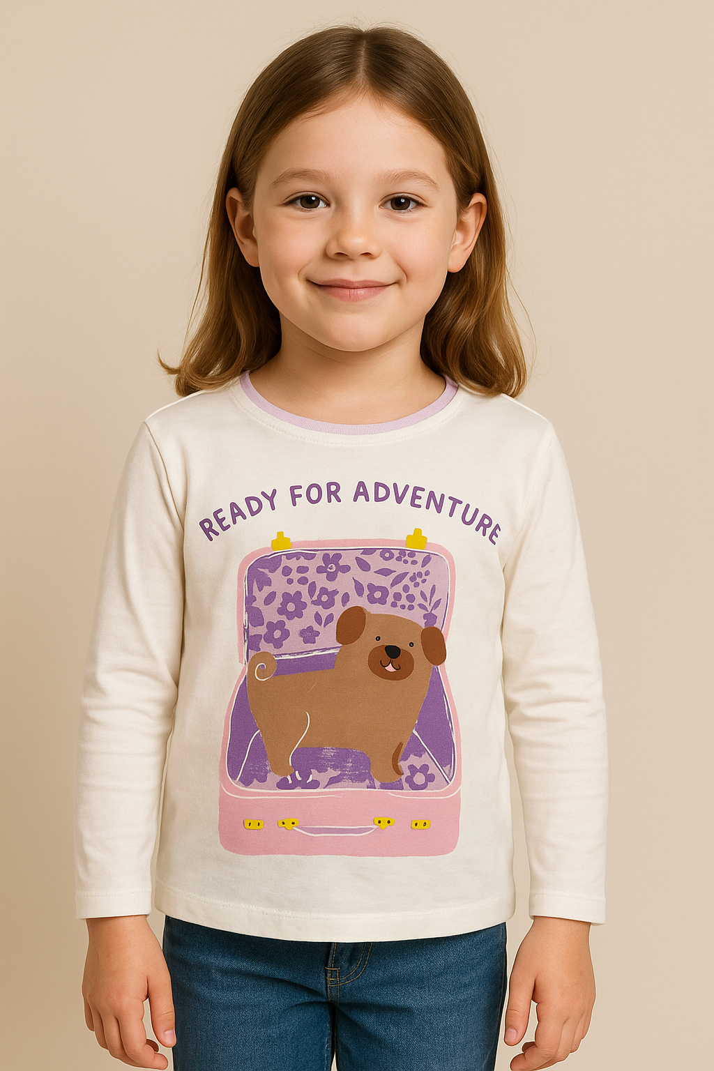 Girls Full Sleeve T-shirt (Researved brand)