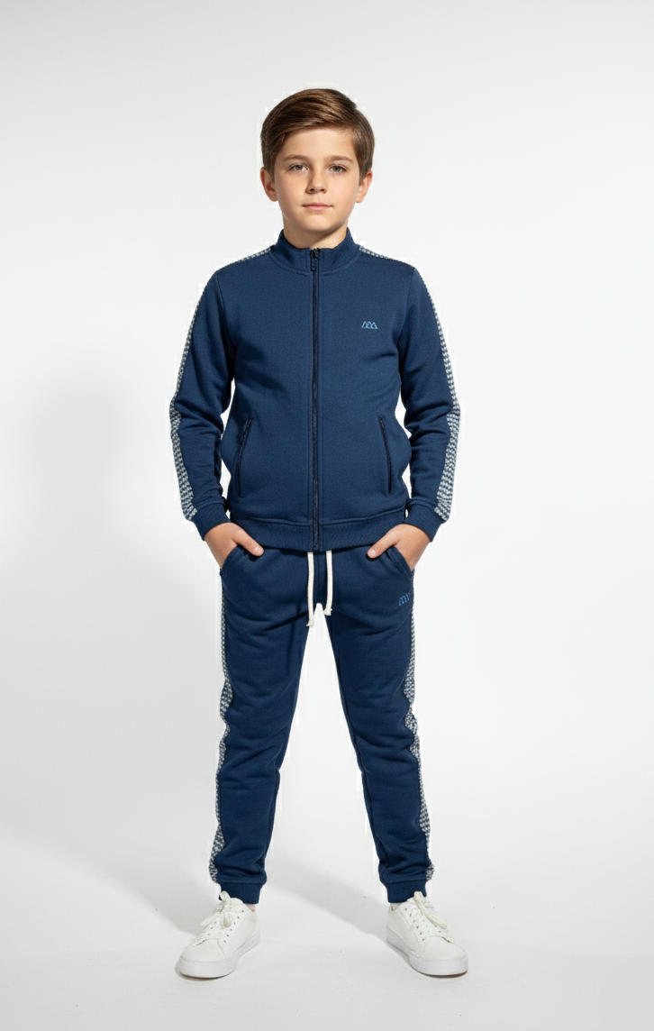 Tracksuit for Boys in Navy Blue Color (Norn Studios Brand)