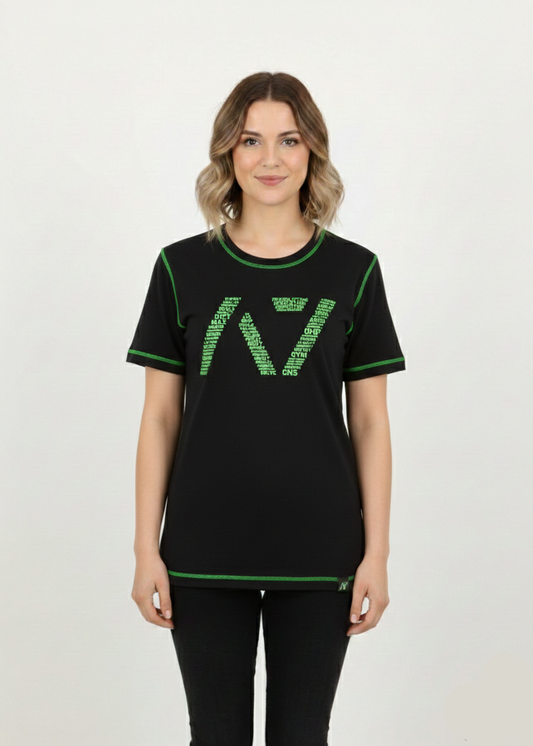 Women’s Black Gym T-Shirt – Breathable Athletic Workout & Training Top - WT-01