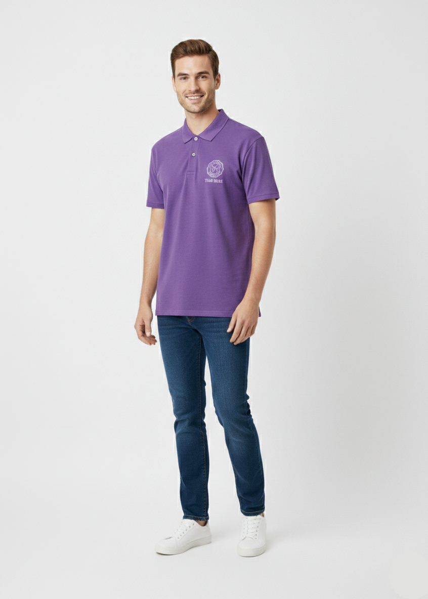 Men’s Purple Polo Shirt – Casual Half Sleeve Cotton T-Shirt - MPT- 10