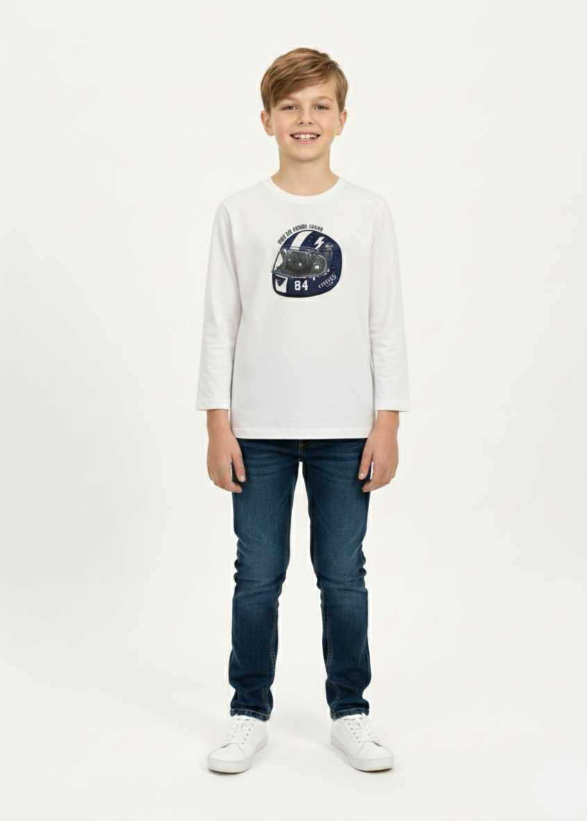 Boys “Meet The Racing Legend” Graphic Full Sleeve Shirt BT-18