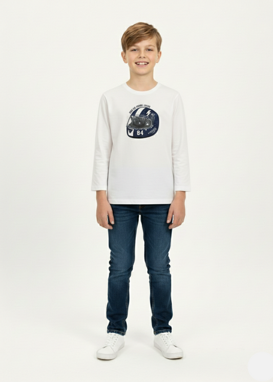 Boys “Meet The Racing Legend” Graphic Full Sleeve Shirt BT-18
