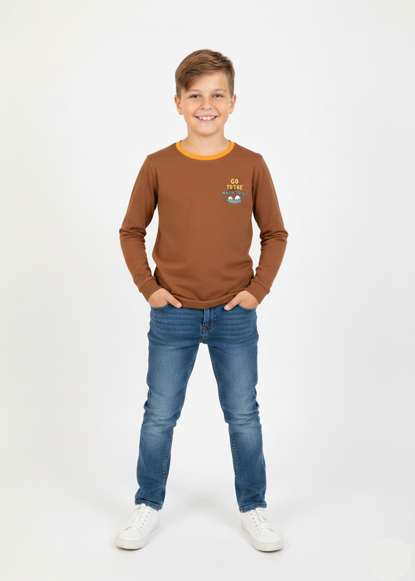 Boys Adventure Print Long Sleeve T-Shirt BT-07