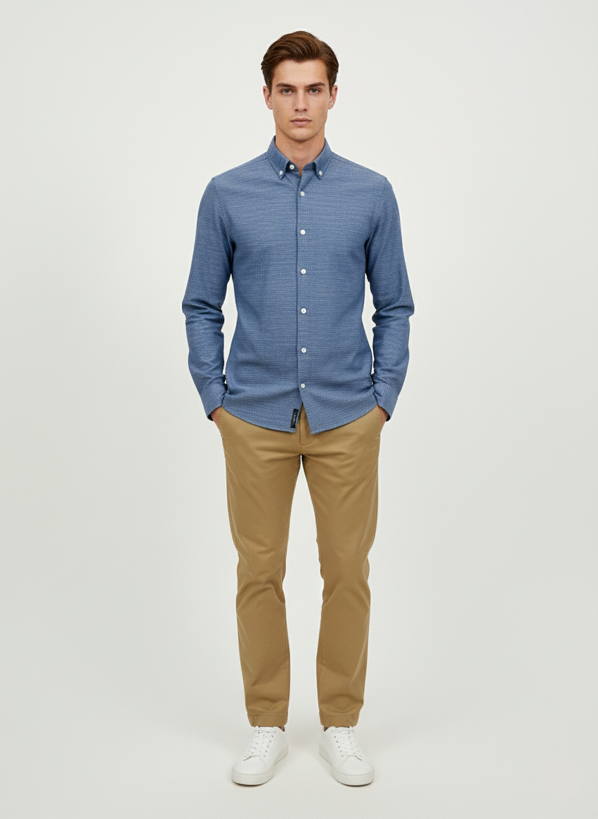 Mens Formal Shirt - Light Blue (Calvin Klein Brand)