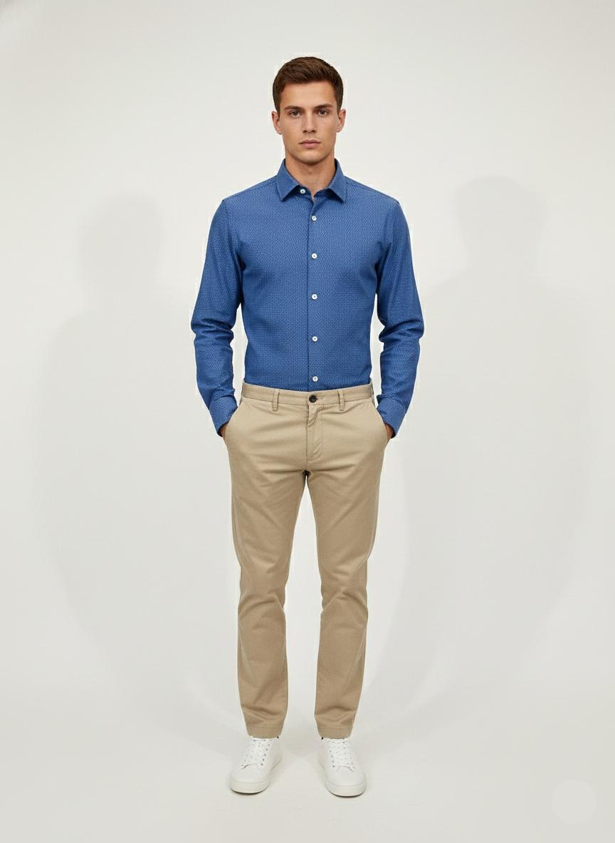 Mens Formal Shirt - Blue (Calvin Klein Brand)