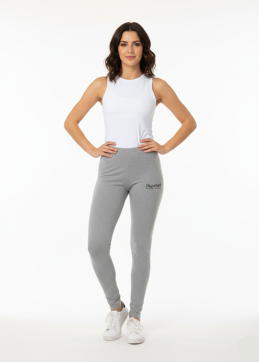 Women’s Solid Grey Skinny Fit Comfortable Everyday Leggings Pants (Boohoo Brand) W-4