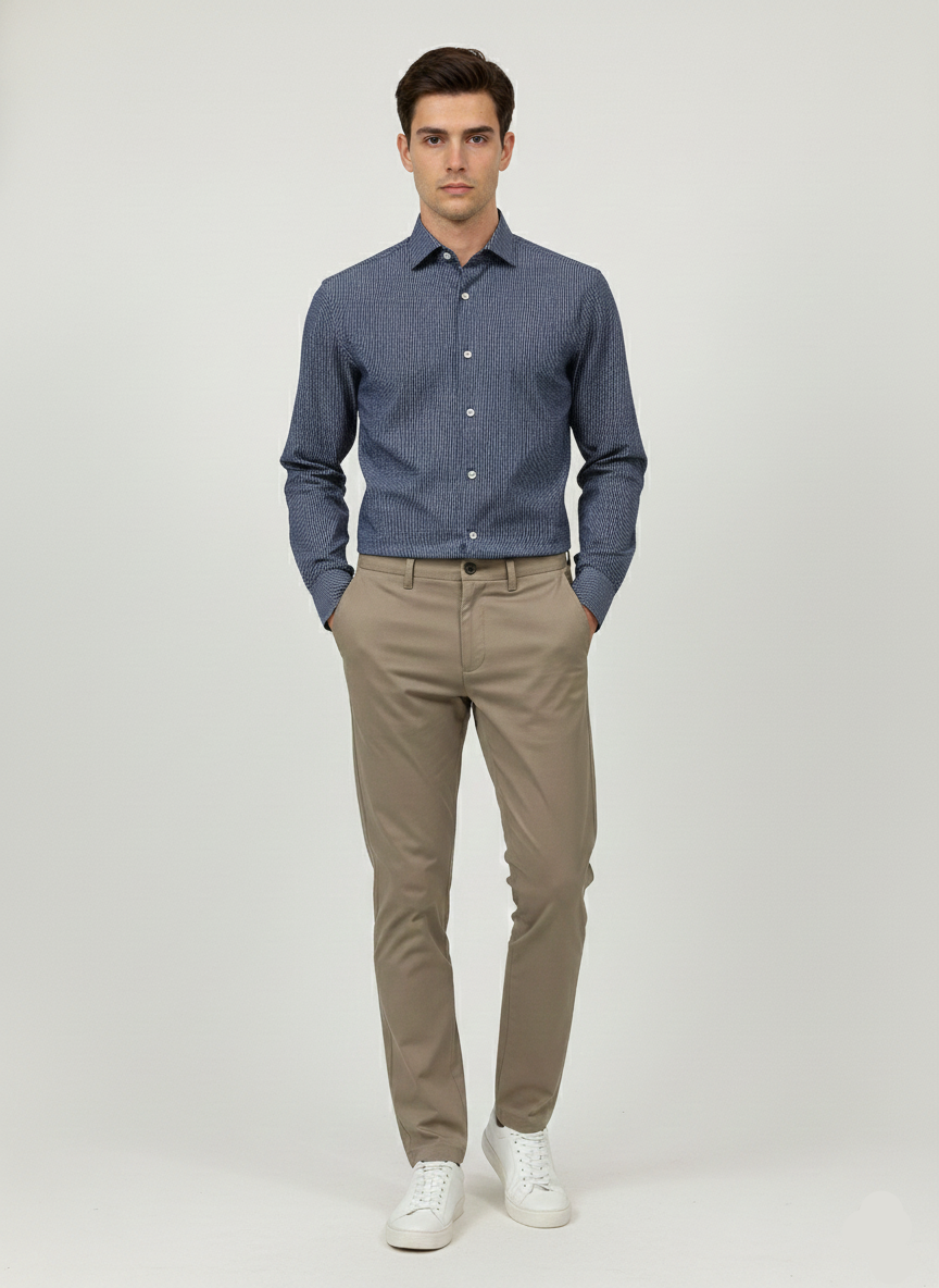 Mens Formal Shirt - Dark Blue (Calvin Klein Brand)