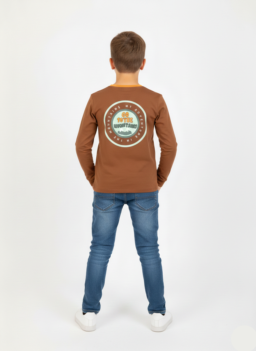 Boys Adventure Print Long Sleeve T-Shirt BT-07