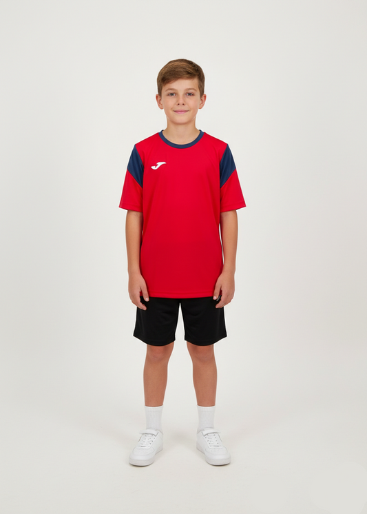 Kids Boys Dry Fit Half Sleeves T-shirt - Red  - BT-1