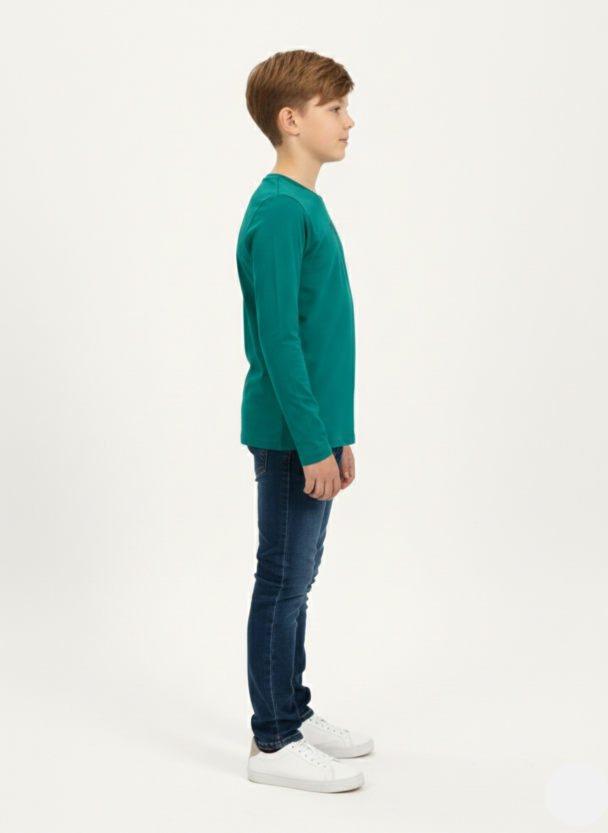 Trendy Boys Green Round Neck Full Sleeve T-Shirt BT-21