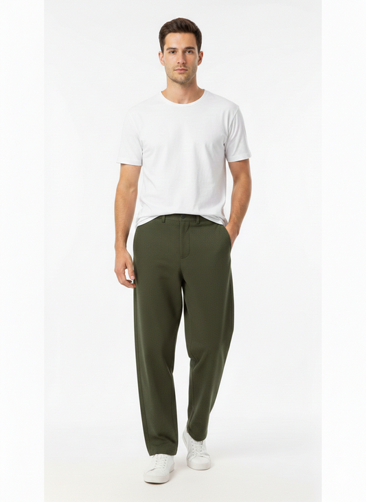 Men’s Olive Green Regular Fit Trousers MTR-13
