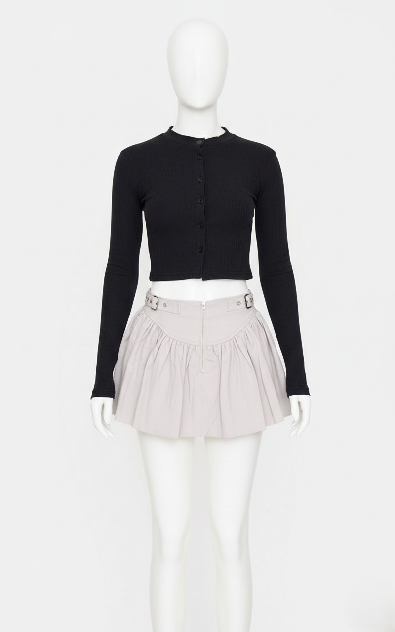 Girls Crop-Top - Black