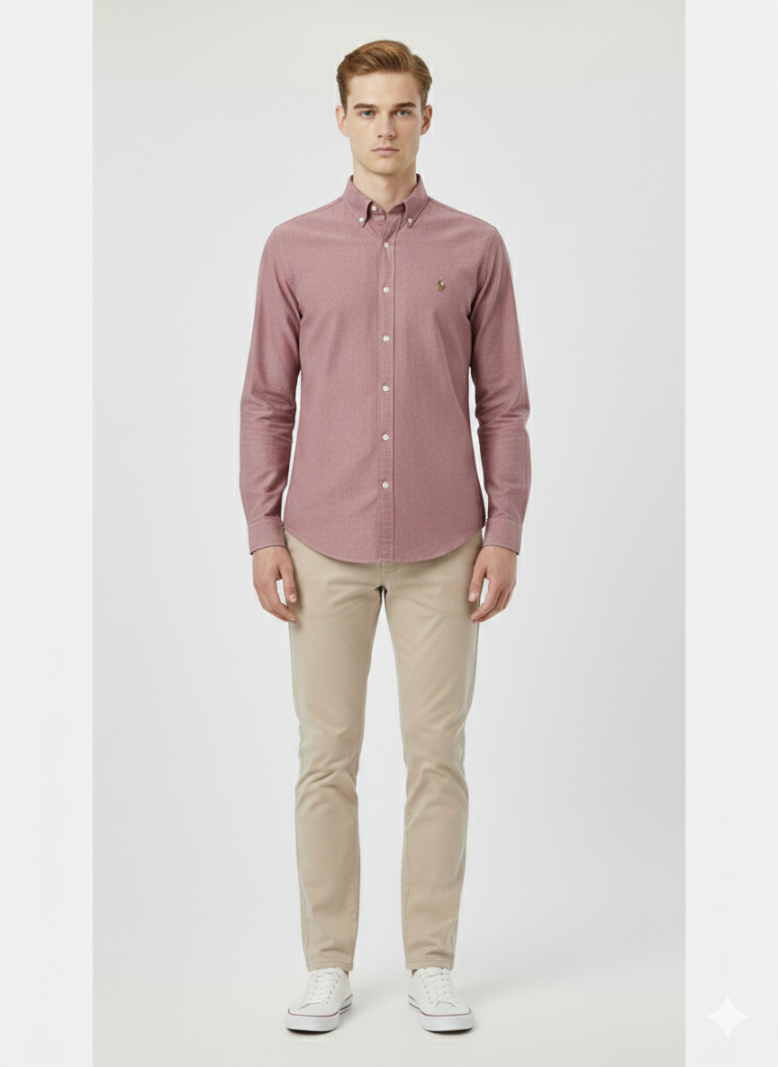 Men's Casual Shirt - Light Pink (Ralph Lauren Brand) MS-05