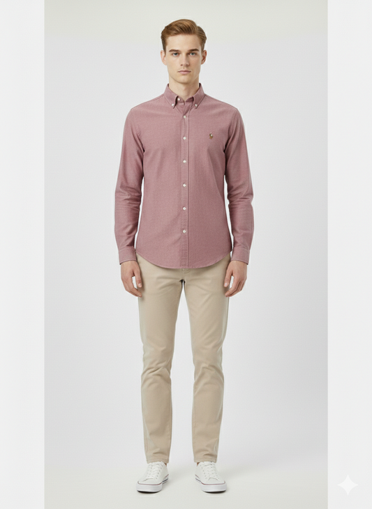 Men's Casual Shirt - Light Pink (Ralph Lauren Brand) MS-05
