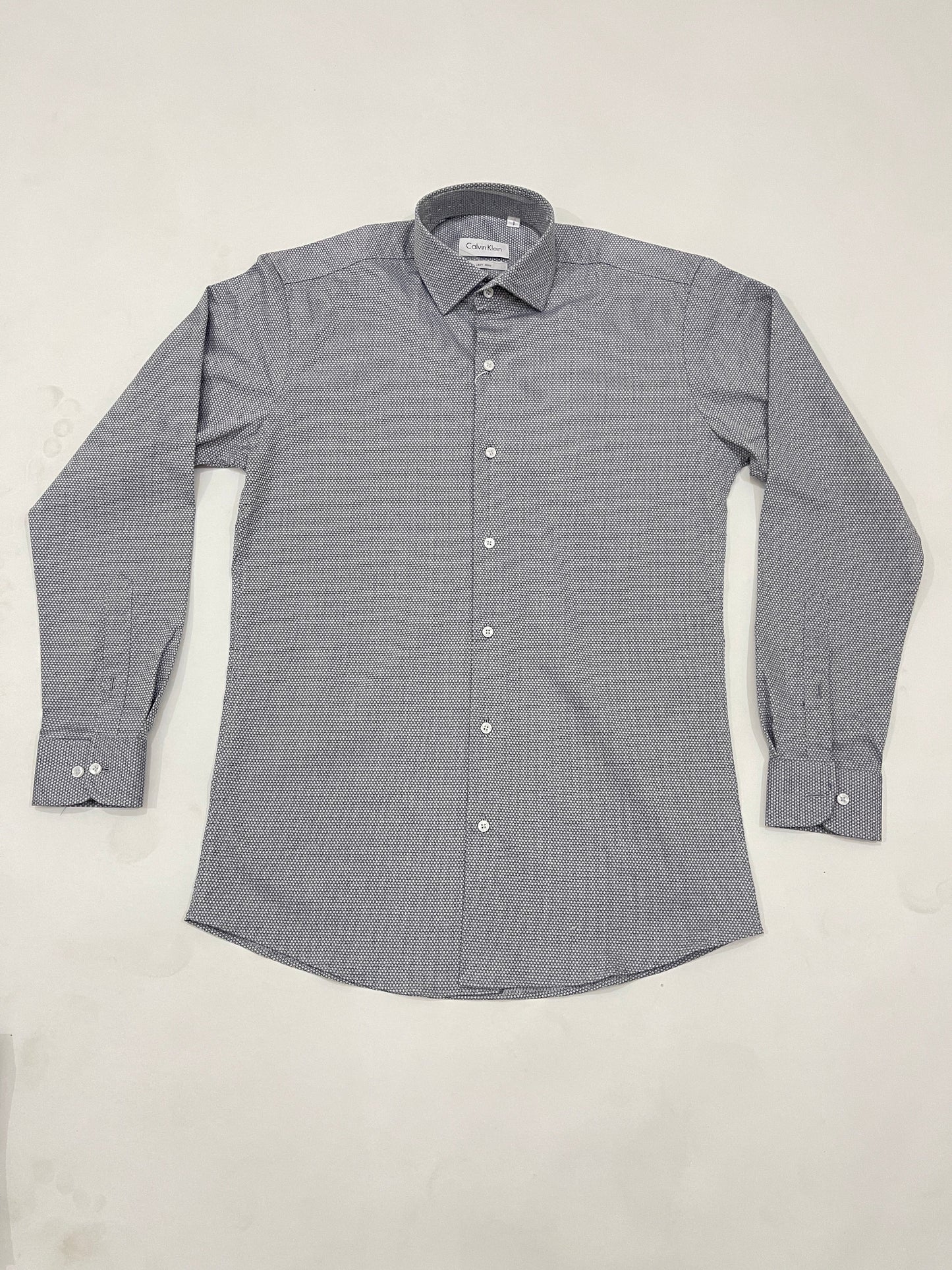 Mens Formal Shirt - Light Gray (Calvin Klein Brand)