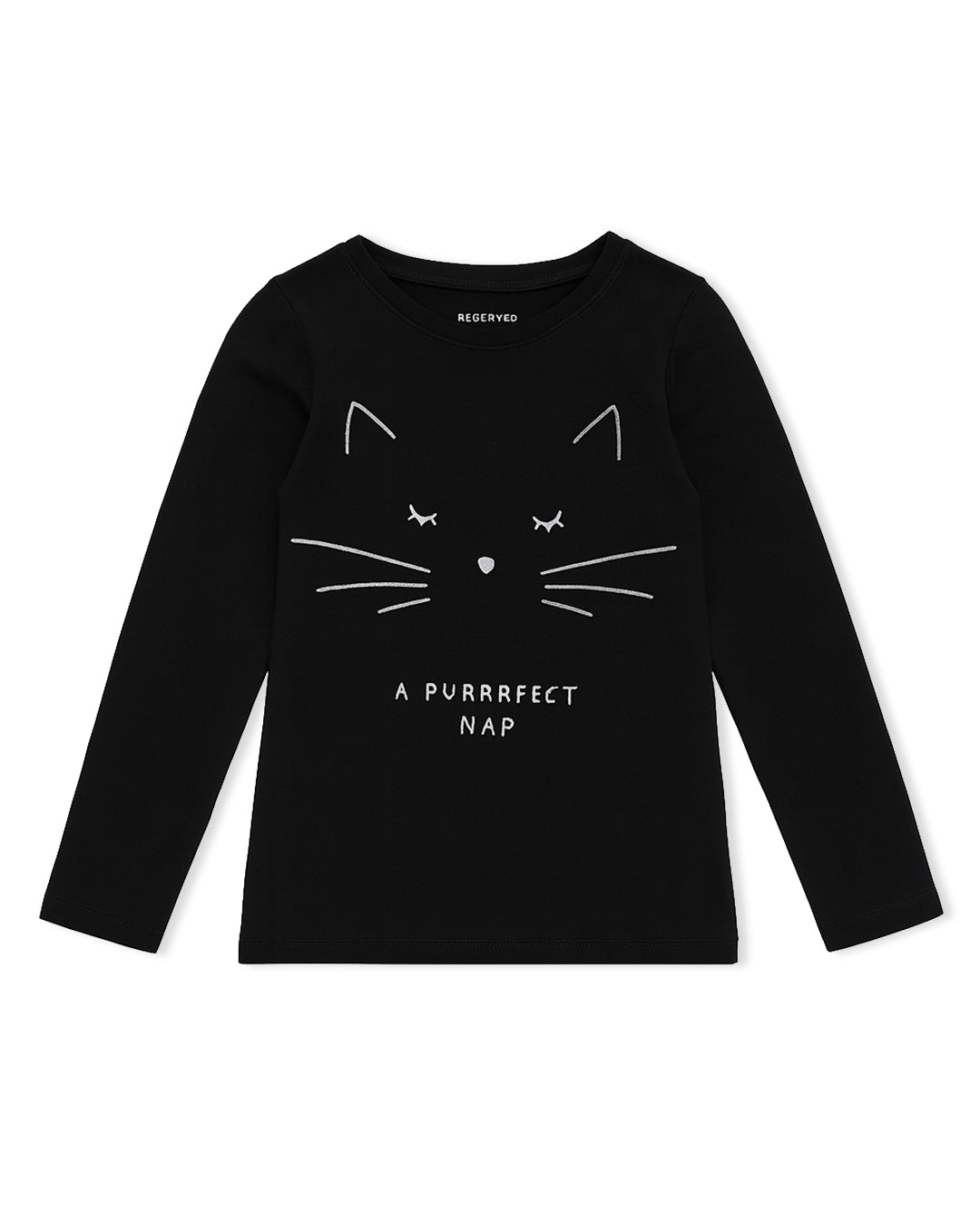 Kids Girl Full Sleeve T-shirt  (Reserved Brand)